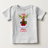 ベビーファミリークリスマスおもしろいクリスマスTシャツ ベビーTシャツ (正面)