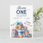 ベビーファン ファーストバースデー 招待状 (スタンド正面)