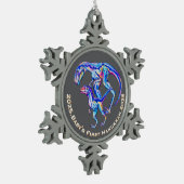 ベビーファーストハヌカー2025ヴェロキラプターホリデー スノーフレークピューターオーナメント (左)