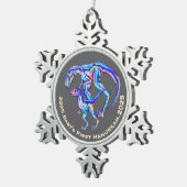 ベビーファーストハヌカー2025ヴェロキラプターホリデー スノーフレークピューターオーナメント (右)