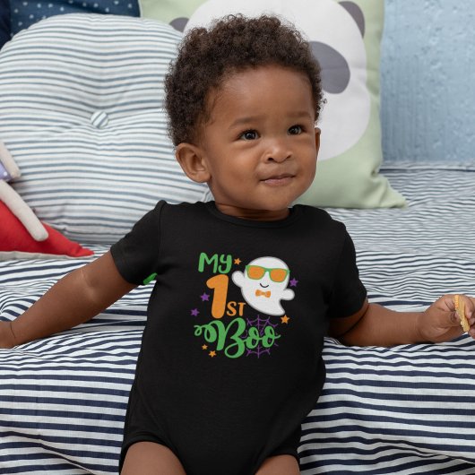 ベビーファーストハロウィン幽霊ブー ベビーボディスーツ
