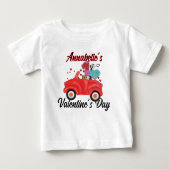 ベビーファーストバレンタインデー誕生日ファースト誕生日 ベビーTシャツ (正面)