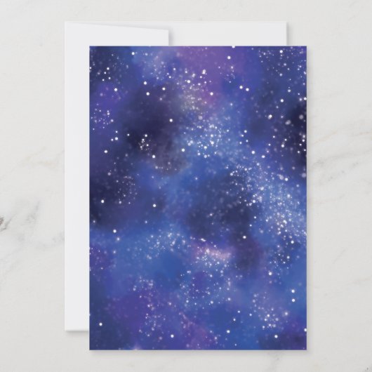 ベビーファーストバースデーパーティー宇宙惑星招待状 セーブザデート (裏面)