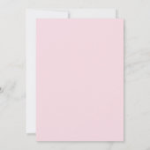 ベビーファースト誕生日パステルピンクボウズ サンキューカード (裏面)