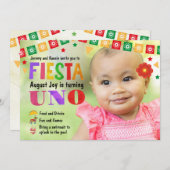 ベビーファースト誕生日フェスタパーティの招待状 招待状 (正面/裏面)