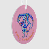 ベビーファースト・ハヌカー2025ガール・ディノ・ヴェロキラプトル オーナメント (正面)