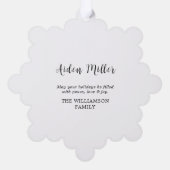 ベビーファースト・リトル・クリスマスフォト オーナメントカード (裏面)