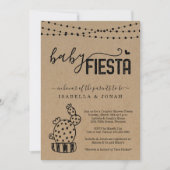 ベビーフィエスタカップル男女兼用の赤ちゃんシャワー 招待状 (正面)