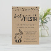 ベビーフィエスタカップル男女兼用の赤ちゃんシャワー 招待状 (スタンド正面)