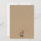 ベビーフィエスタカップル男女兼用の赤ちゃんシャワー 招待状 (裏面)