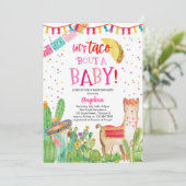 ベビーフィエスタラマメキシコの赤ちゃんシャワーのタコ 招待状 (スタンド正面)