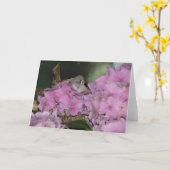 ベビーフィンチ（Hydrangiasグリーティングカード付き） カード (黄色い花)