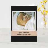 ベビーフェミニストグリーティングカード カード (黄色い花)