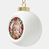 ベビーフォトウォーターカラーポインセチアフローラ セラミックボールオーナメント (右)