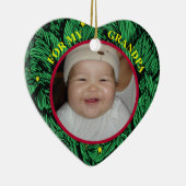ベビーフォトギフトラベル&グランパ用オーナメント セラミックオーナメント (右)