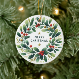 ベビーフォトクリスマスミスタントーリース セラミックオーナメント