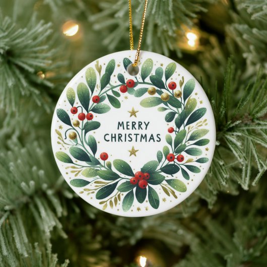 ベビーフォトクリスマスミスタントーリース セラミックオーナメント (ツリー)