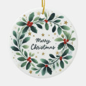 ベビーフォトクリスマスミスタントーリース セラミックオーナメント (正面)