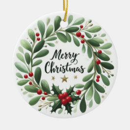 ベビーフォトクリスマスミスタントーリース セラミックオーナメント