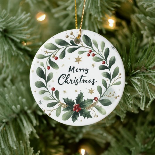 ベビーフォトクリスマスミスタントーリース セラミックオーナメント (ツリー)