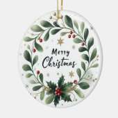 ベビーフォトクリスマスミスタントーリース セラミックオーナメント (左)