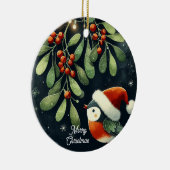 ベビーフォトクリスマスミスタントーロビンリース セラミックオーナメント (右)