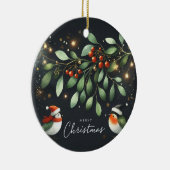 ベビーフォトクリスマスミスタントーロビンリース セラミックオーナメント (右)