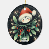 ベビーフォトクリスマスミスタントーロビンリース セラミックオーナメント (左)