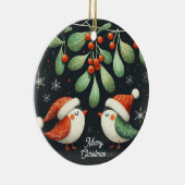 ベビーフォトクリスマスミスタントーロビンリース セラミックオーナメント (右)