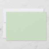 ベビーフォトグリーンモダンベビー誕生 案内状 (裏面)