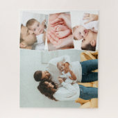 ベビーフォトコラージュとジグザグモンタージュ写真 ジグソーパズル (縦)