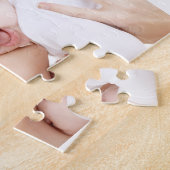 ベビーフォトコラージュとジグザグモンタージュ写真 ジグソーパズル (側面)