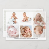 ベビーフォトコラージュウェルカムカード 案内状 (正面/裏面)