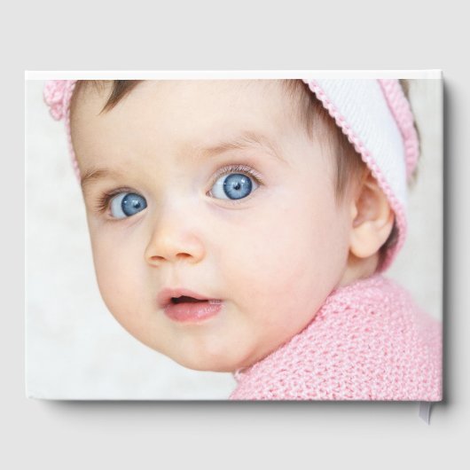 ベビーフォトコラージュエレガント金ゴールド白 ゲストブック (裏面)