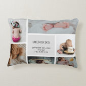 ベビーフォトコラージュキープザー名誕生日 アクセントクッション (裏面)
