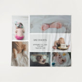 ベビーフォトコラージュキープザー名誕生日 タペストリー (正面(横))