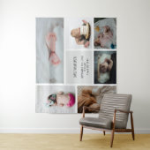 ベビーフォトコラージュキープザー名誕生日 タペストリー (インサイチュ)