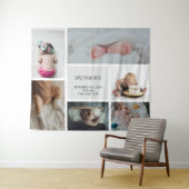 ベビーフォトコラージュキープザー名誕生日 タペストリー (インサイチュ(横))