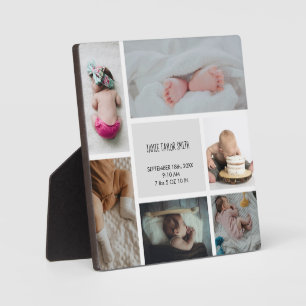 ベビーフォトコラージュキープザー名誕生日 フォトプラーク