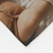 ベビーフォトコラージュキープザー名誕生日 フリースブランケット (角)