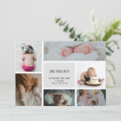 ベビーフォトコラージュキープザー名誕生日 案内状 (スタンド正面)