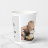 ベビーフォトコラージュキープザー名誕生日 紙コップ (裏面)