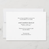 ベビーフォトコラージュシンプル誕生 サンキューカード (裏面)