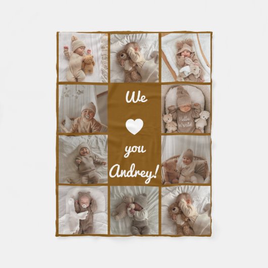 ベビーフォトコラージュフリースブランケット フリースブランケット (正面)