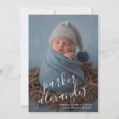 ベビーフォトコラージュモダン誕生 案内状 (正面)