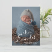 ベビーフォトコラージュモダン誕生 案内状 (スタンド正面)