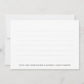 ベビーフォトコラージュ新生児ありがとう 案内状 (裏面)