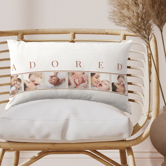 ベビーフォトコラージュADOREDニュートラル子供部屋 ランバークッション