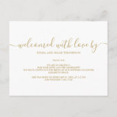 ベビーフォトシックなスクリプトラブエレガント誕生 案内ポストカード (裏面)