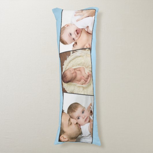 ベビーフォトジグザグ写真モンタージュカスタム ボディピロー (正面縦)